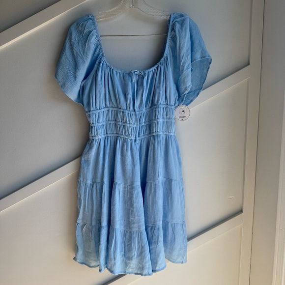Hollister tiered skort dress in baby blue size M - Picture 14 of 15